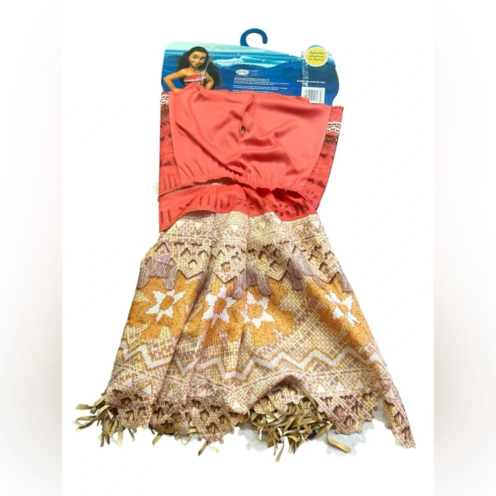 Disney Girls Red and Cream Moana Costume